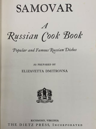 Samovar, a Russian Cookbook