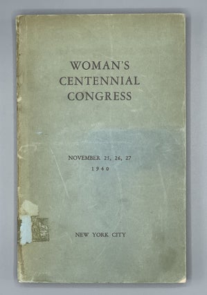Item #10552 Woman's Centennial Congress November 25, 26, 27 1940