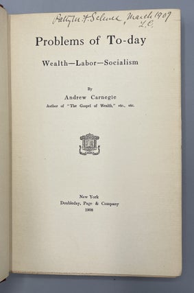Problems of To-Day Wealth--Labor--Socialism