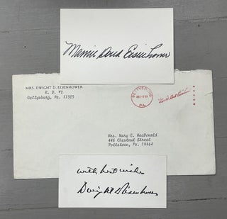 Item #10875 Autographs of Dwight and Mamie Eisenhower. Dwight EiSENHOWER, Mamie Eisenhower