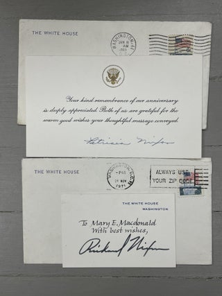 White House Cards Signed by Richard and Patricia Nixon