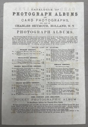 Item #11112 Catalogue Of Photograph Albums And Card Photographs For Sale By Charles Seymour,...