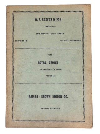 Pulaski, Tennessee Salad Cookbook
