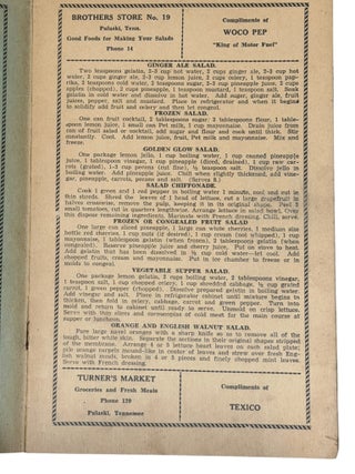 Pulaski, Tennessee Salad Cookbook