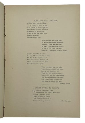 Sweet Saint Valentine; Songs and Sonnets For Happy Lovers