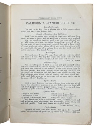 California Cook Book (Spanish Recipes)