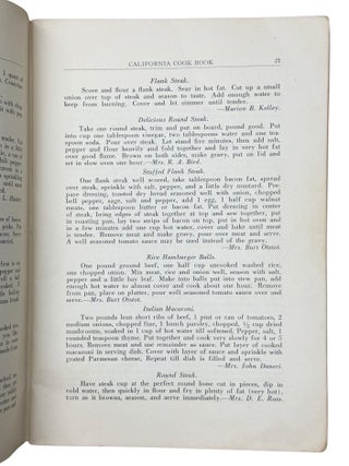 California Cook Book (Spanish Recipes)