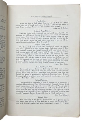 California Cook Book (Spanish Recipes)