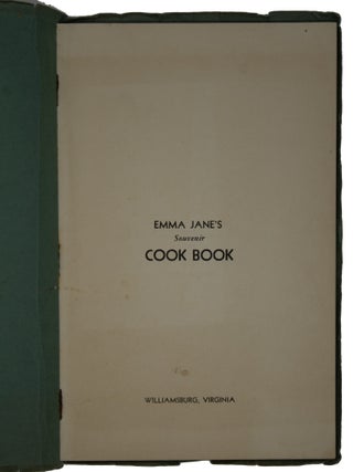 Emma Jane's Souvenir Cook Book