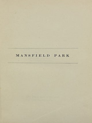 The Novels of Jane Austen; The Text Based on Collation of the Early Editions