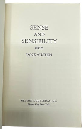 Pride and Prejudice, Sense and Sense and Sensibility