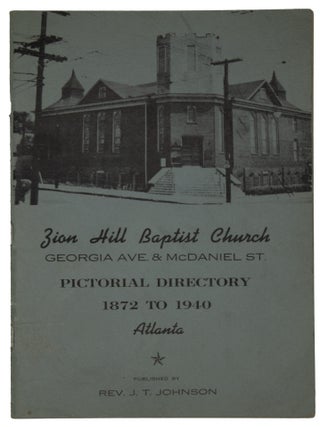 Zion Hill Baptist Church Pictorial Directory 1872 to 1940