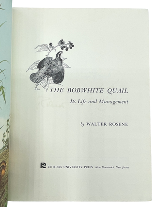 The Bobwhite Quail; Its Life and Management