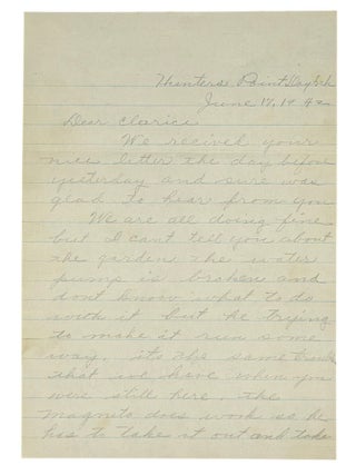 Letter from Hunters Point Day School in St. Michael's, Arizona