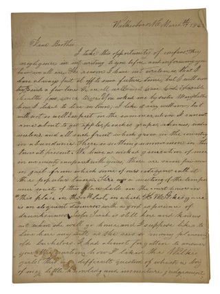 Item #15445 Autograph Letter from a Resident of Wilkesboro, North Carolina. J. S GAITHER