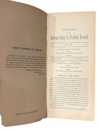 Proceedings of the American Society for Psychical Research
