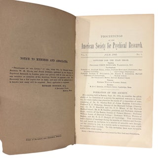Proceedings of the American Society for Psychical Research