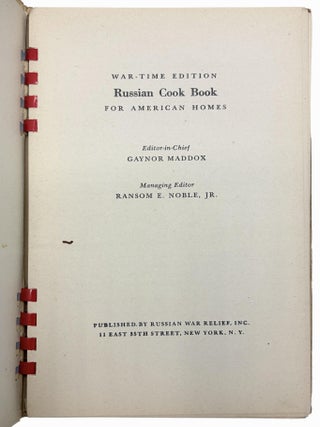 Russian Cook Book For American Homes