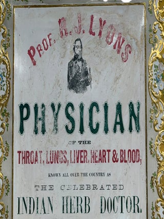 Prof. R.J. Lyons Physician of the Throat, Lungs, Liver, Heart & Blood, Known All Over the Country as The Celebrated Indian Herb Doctor. Appointments For the Years 1863 and 1864.