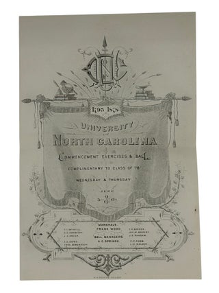 Collection of Invitations to Commencement Exercises and Balls at the University of North Carolina