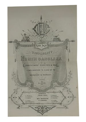 Collection of Invitations to Commencement Exercises and Balls at the University of North Carolina
