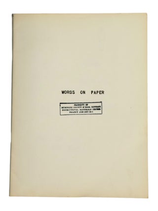Words on Paper. First Steps in Reading.
