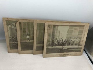 Item #3332 Four Large Cabinet Photographs of a Minstrel Performance in Ohio