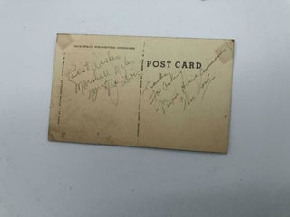 Item #4178 Pair of Pompton Lakes Training Camp Postcards Signed by Joe Louis' Staff