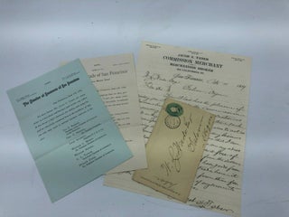 Item #4996 Two Circulars and a Handwritten Letter Relating to San Francisco Board of Trade...