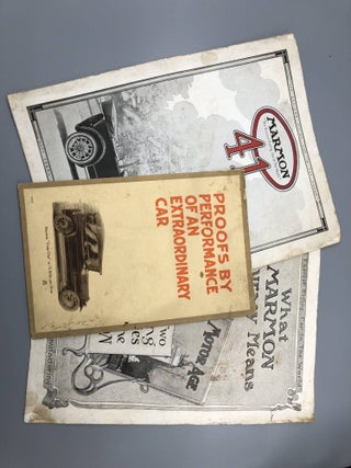 Item #5703 Collection of Three Early Automobile Booklets Advertising the Marmon 41