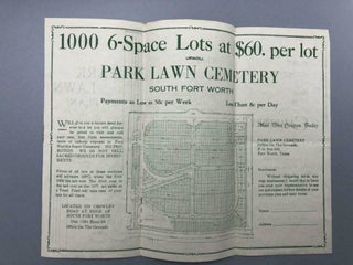 Item #5774 Promotional Brochure For Park Lawn Cemetery in Fort Worth, Texas