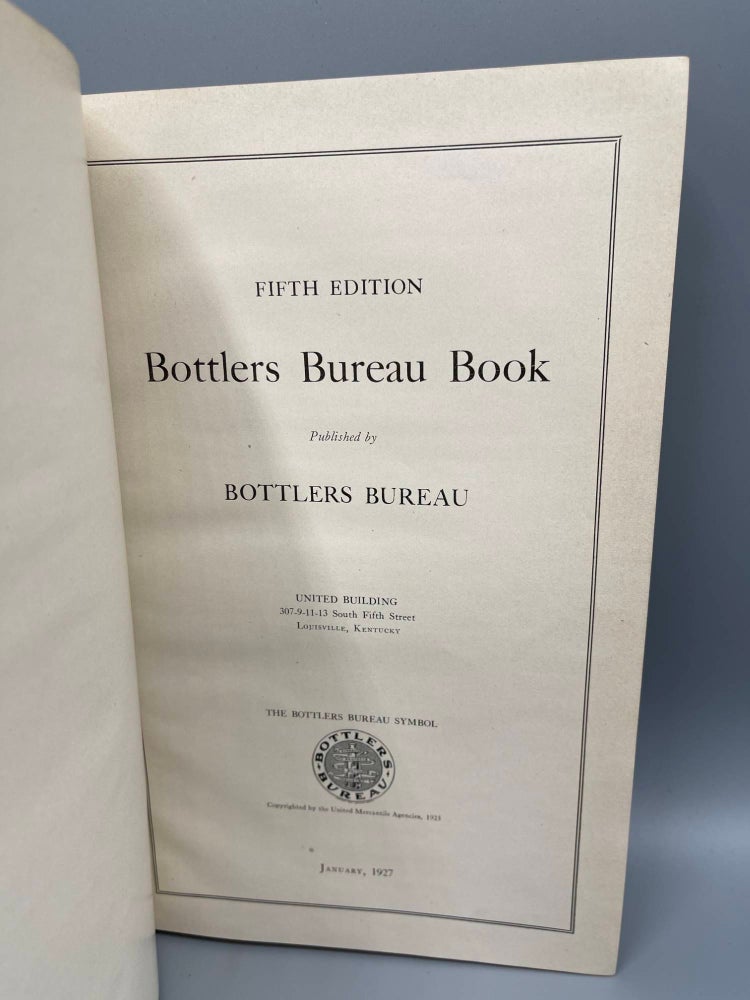 Item #6287 Fifth Edition Bottlers Bureau Book