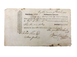 Item #6634 1801 Jamaica Partially Printed Document
