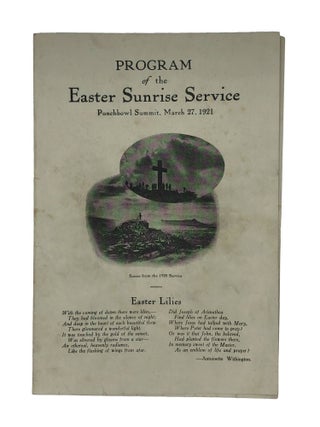 Item #7044 Program of the Easter Sunrise Service Punchbowl Summit, March 27, 1921