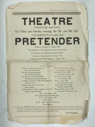 Item #7141 Theatre Presented by the Agora Society...A Patriotic Play called, The Pretender