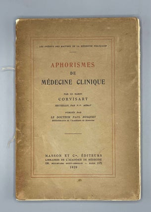 Item #7990 Aphorisms De Medecine Clinique. Baron Corvisart