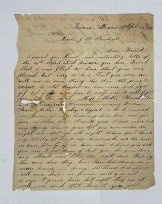 Item #8260 Letter from a Schoolboy in Lavaca, Texas