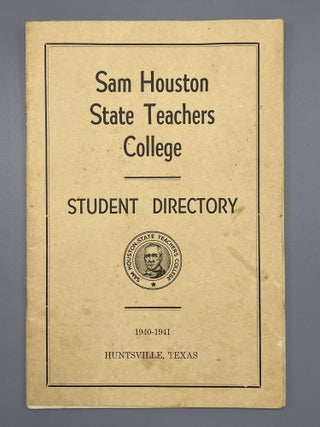 Item #8537 Sam Houston State Teachers College, Student Directory