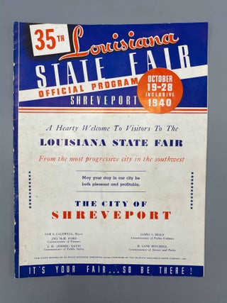 Item #8610 35th Louisiana State Fair Official Program Shreveport October 19-28 Inclusive 1940