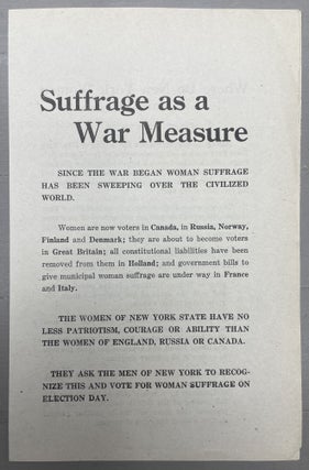 Item #9247 Suffrage as a War Measure