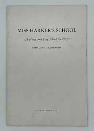 Item #9378 Miss Harker's School A Home and Day School for Girls