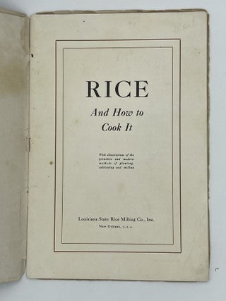 Rice And How To Cook It