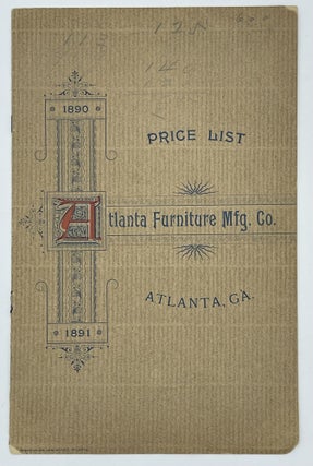 Item #9728 Price List Of The Atlanta Furniture Mfg. Co. Manufacturers Of Chamber Suites In...